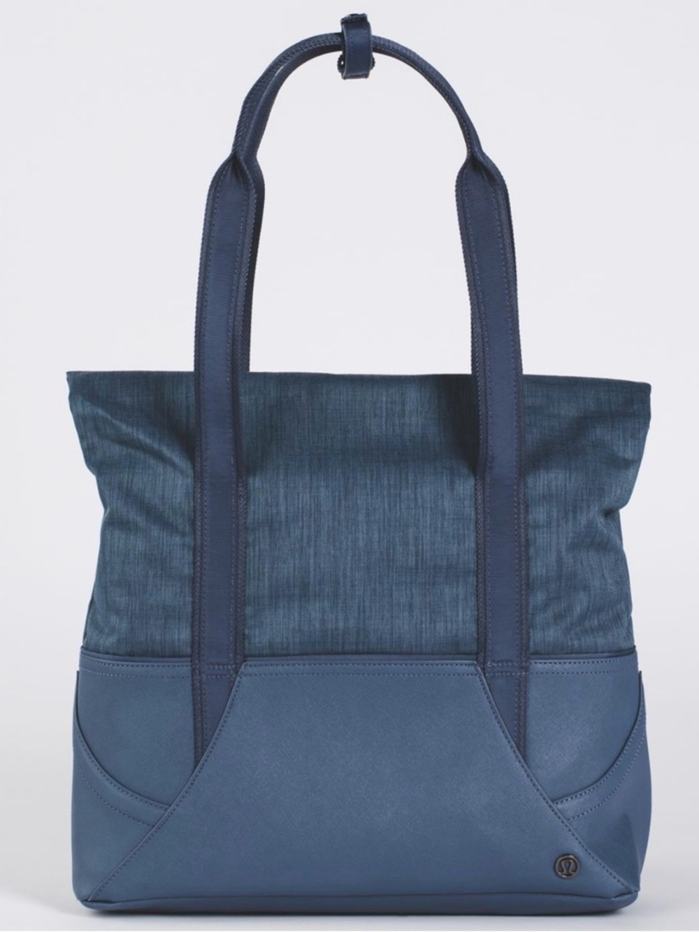 lululemon athletica Navy Two-Tone Canvas and Leather Tote